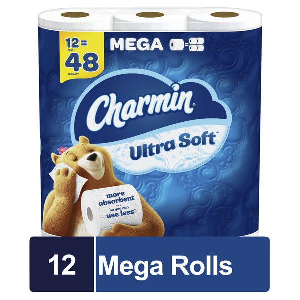 Paper Goods Charmin Ultra Soft Toilet Paper Mega Rolls hero