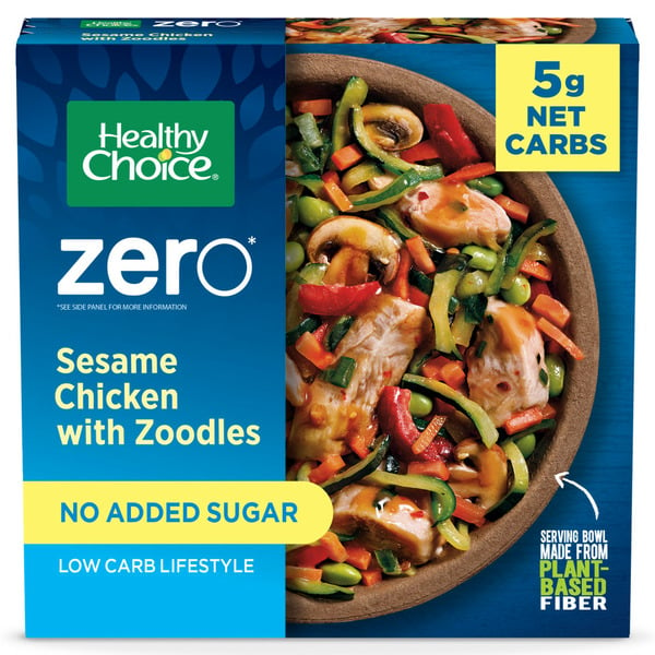 Frozen Meals Healthy Choice Zero* Sesame Chicken With Zoodles Bowl, Frozen Meal hero