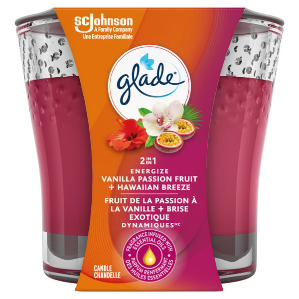 Air Fresheners & Candles Glade Jar Scented Candle Air Freshener, Vanilla Passionfruit & Hawaiian Breeze hero