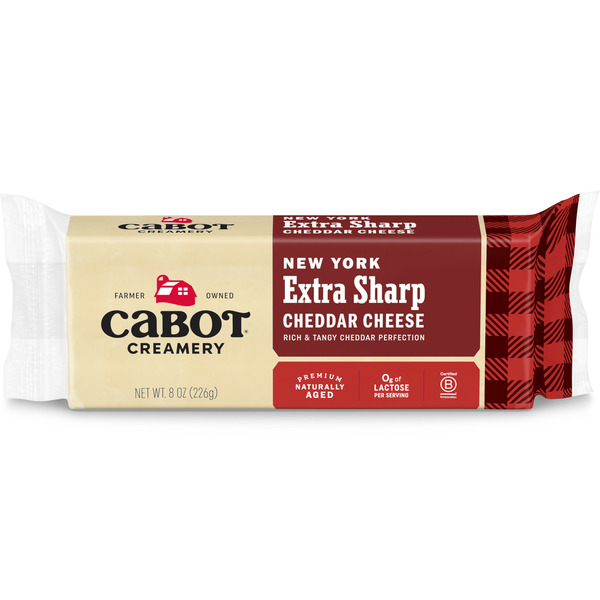 Specialty Cheeses Cabot Bar New York Extra Sharp Cheddar Cheese hero