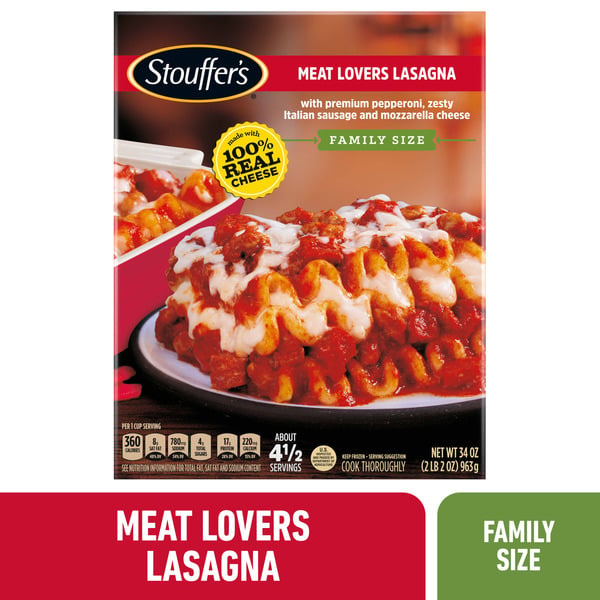 Frozen Meals Stouffer's Family Size Meat Lovers Lasagna Frozen Meal hero