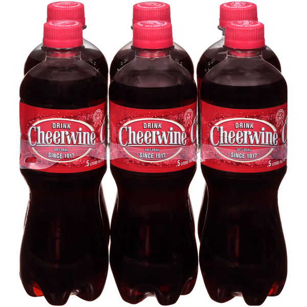 Soft Drinks Cheerwine Soft Drink, 6 Pack hero