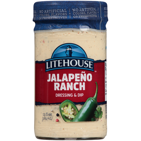 Salad Dressing & Toppings Litehouse Jalapeño Ranch Dressing & Dip hero