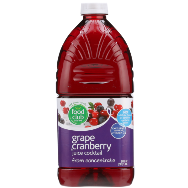 Juice & Nectars Food Club Grape Cranberry Juice Cocktail From Concentrate hero