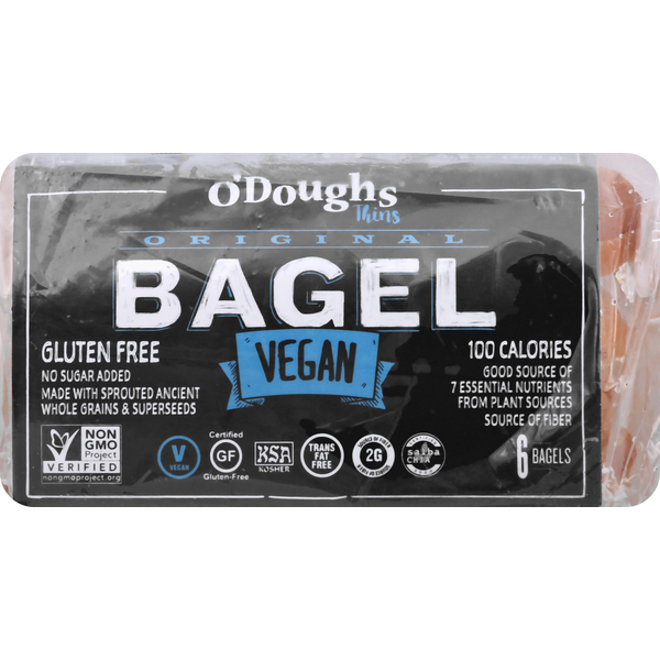 Frozen Breads & Doughs ODoughs Bagels, Vegan, Original hero