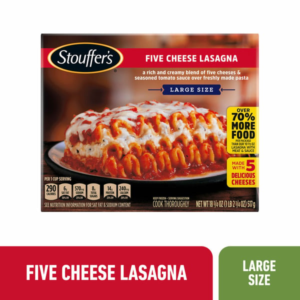 Frozen Meals Stouffer's Stouffers Cheese Lovers Lasagna Frozen Entrée hero