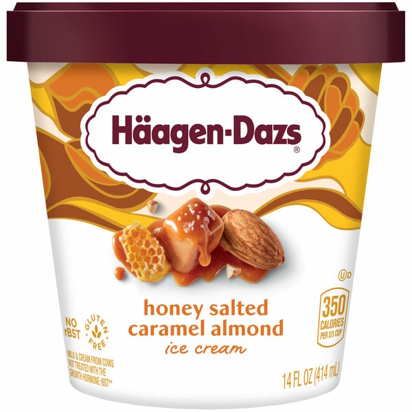 Ice Cream, Novelties & Ice Haagen-Dazs Haagan-Dazs Honey Salted Caramel Almond Ice Cream hero