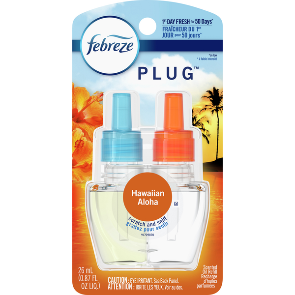 Air Fresheners & Candles Febreze Scented Oil Refill, Hawaiian Aloha hero