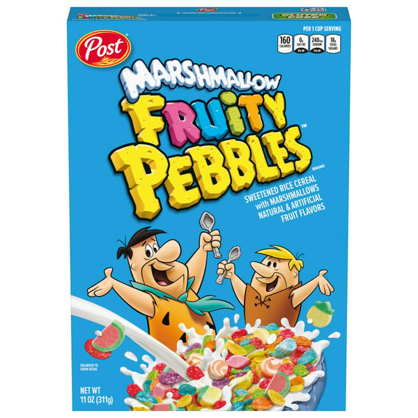 Cereal Post Marshmallow Fruity Pebbles Breakfast Cereal, Gluten Free, Small Box hero