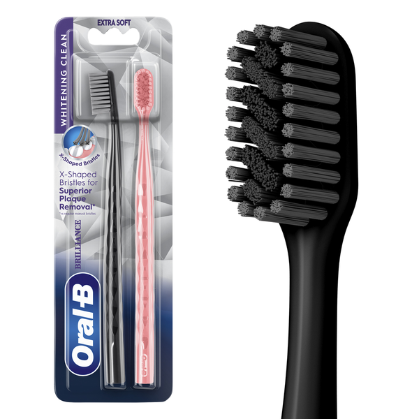 Oral-B Brilliance Premium Whitening Toothbrush, Extra Soft, Black & Coral hero