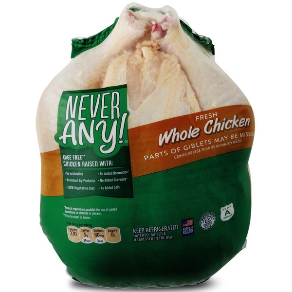 Packaged Poultry Nerer Any! Fresh Antibiotic Free Young Chicken hero