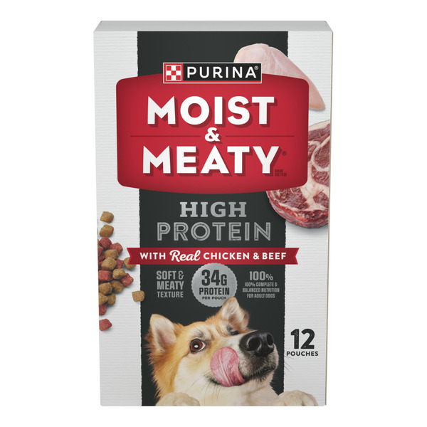 Purina Moist & Meaty Moist and Meaty High Protein Dry Dog Food With Real Chicken and Beef Dog Food es hero