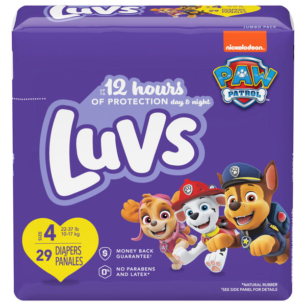 Diapers & Wipes Luvs Diapers, Paw Patrol, Size 4 hero