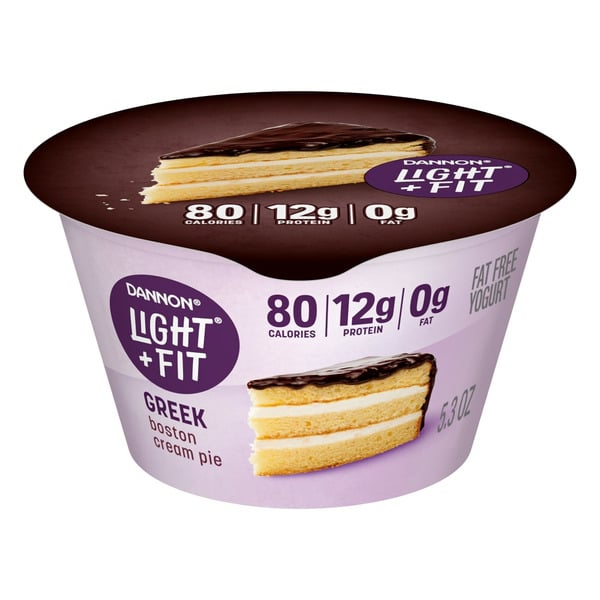 Yogurt Dannon Light + Fit Boston Cream Pie Greek Nonfat Yogurt Cup hero