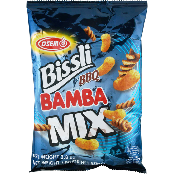 Chips & Pretzels Osem Snack Mix, Bissli BBQ & Bamba hero