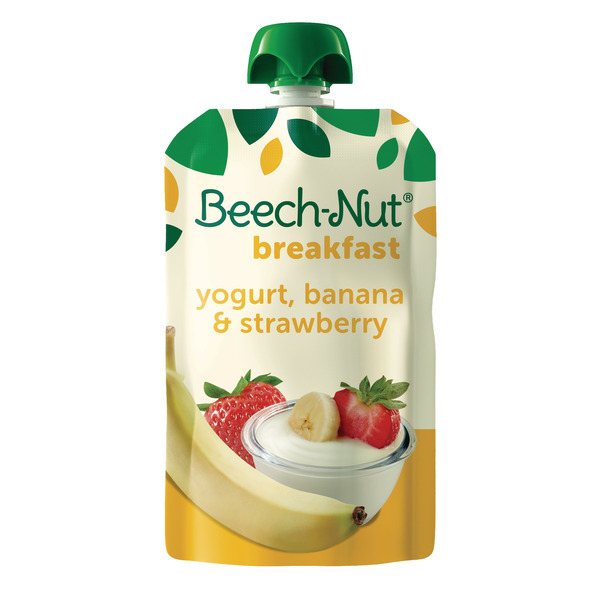 Yogurt Beech-Nut Breakfast Pouch, Yogurt, Banana, Strawberry hero