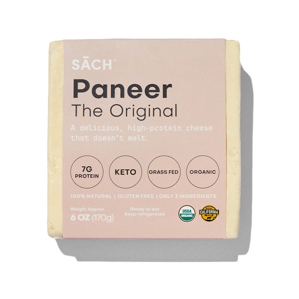 Packaged Cheese Sach Foods Organic Paneer, The Original hero