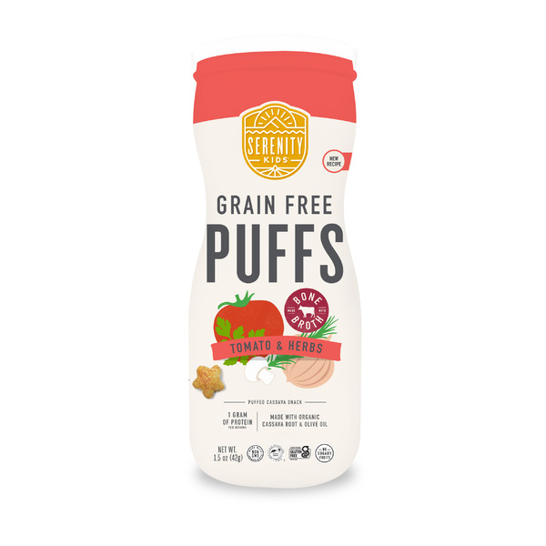 Baby Food & Formula Serenity Kids Grain Free Puffs, Tomato & Herbs hero