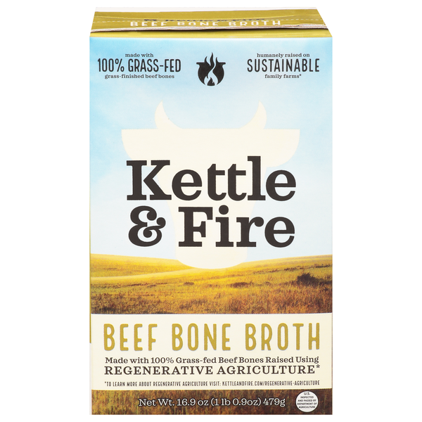 Juice & Nectars Kettle & Fire Bone Broth, Beef hero