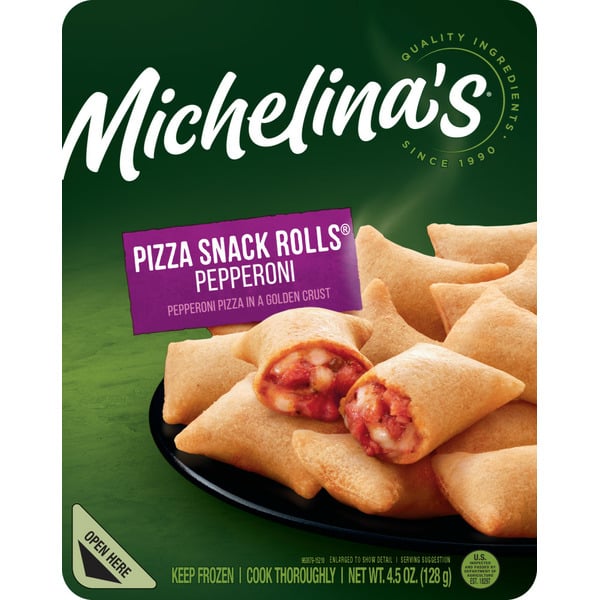 Frozen Appetizers & Sides Michelina's Pepperoni Pizza Snack Rolls hero