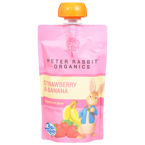 Baby Food & Formula Pumpkin Tree Fruit Puree, Organic, Strawberry & Banana hero