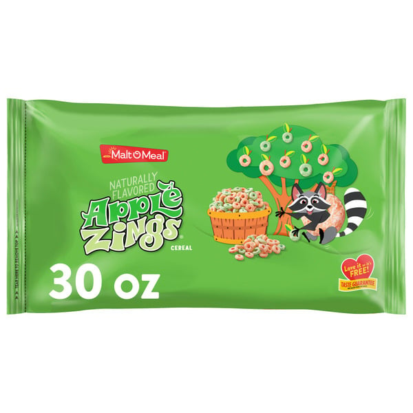 Malt-O-Meal Apple Zings Breakfast Cereal, Apple and Cinnamon Cereal Rings, Bulk Cereal Bag hero