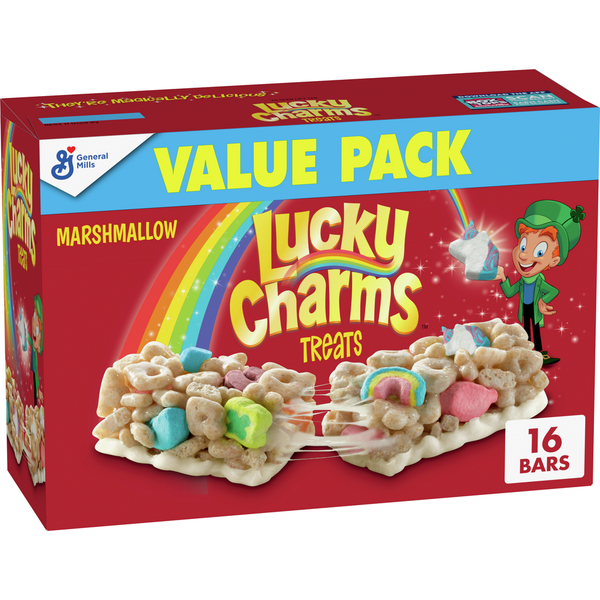 Lucky Charms Breakfast Cereal Treat Bars, Snack Bars, Value Pack hero