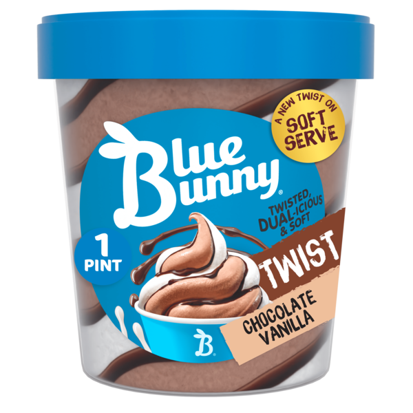 Frozen Dessert Blue Bunny Chocolate Vanilla Twist Pint hero