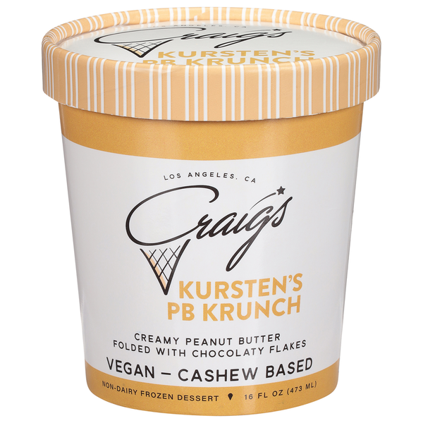 Ice Cream & Ice Craig's Frozen Dessert, Non-Dairy, Kursten's PB Krunch hero