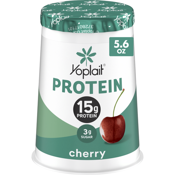 Yoplait Protein Cherry Yogurt Cultured Dairy Snack Cup hero