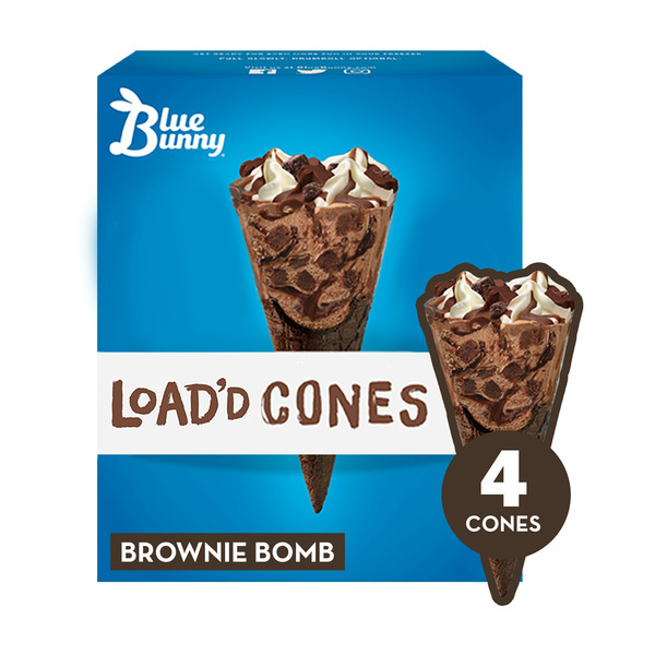 Ice Cream & Ice Blue Bunny Load'd Cones Brownie Bomb hero