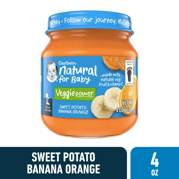 Baby Food & Formula Gerber Natural Baby Food Sweet Potato Banana Orange hero