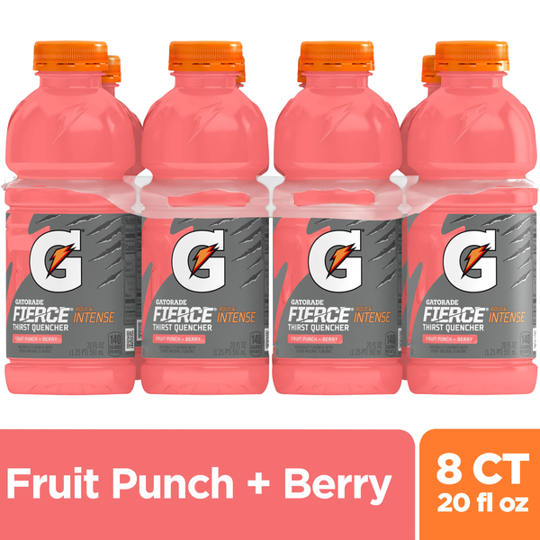 Energy & Sports Drinks Gatorade Fierce Thirst Quencher Fruit Punch + Berry hero