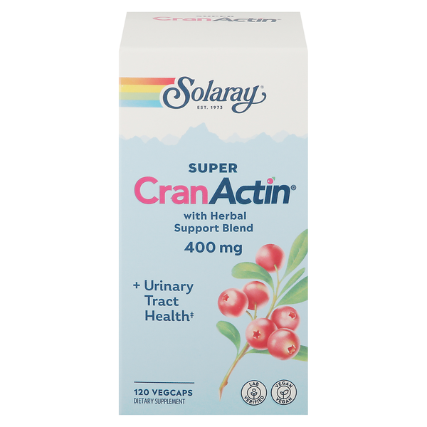 Probiotics & Digestion Solaray Super Cran Actin, 400 mg, Vegcaps hero