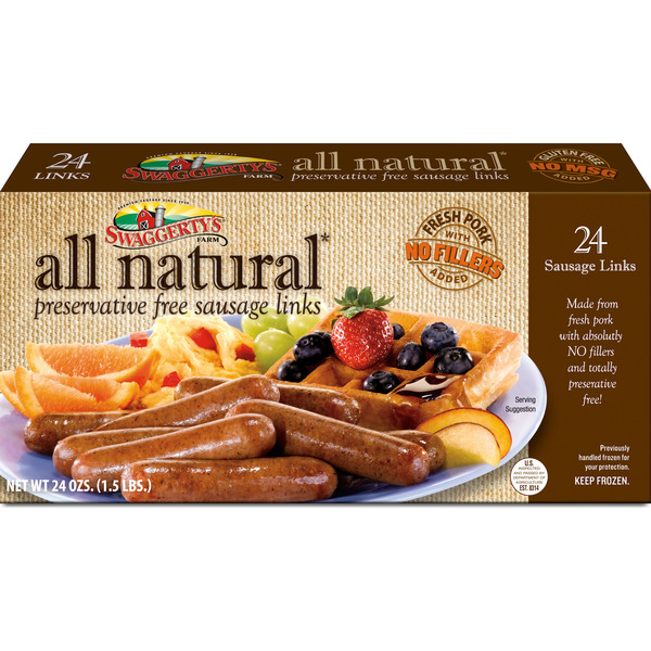 Hot Dogs, Bacon & Sausage Swaggerty's Farm All Natural Breakfast Sausage Links hero