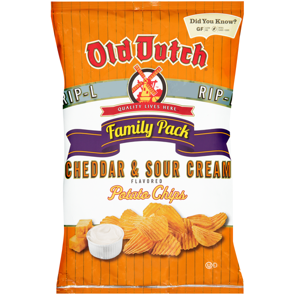 Chips & Pretzels Old Dutch Family Pack Cheddar & Sour Cream Potato Chips hero