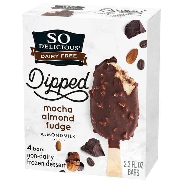 Frozen Dessert So Delicious Dairy Free Dipped Mocha Almond Fudge Almond Milk Frozen Dessert Bar hero