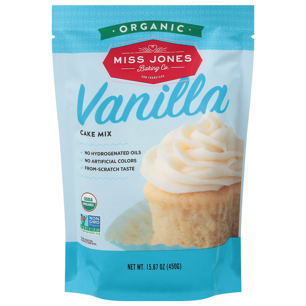 Doughs, Gelatins & Bake Mixes Miss Jones Baking Co. Cake Mix, Organic, Vanilla hero