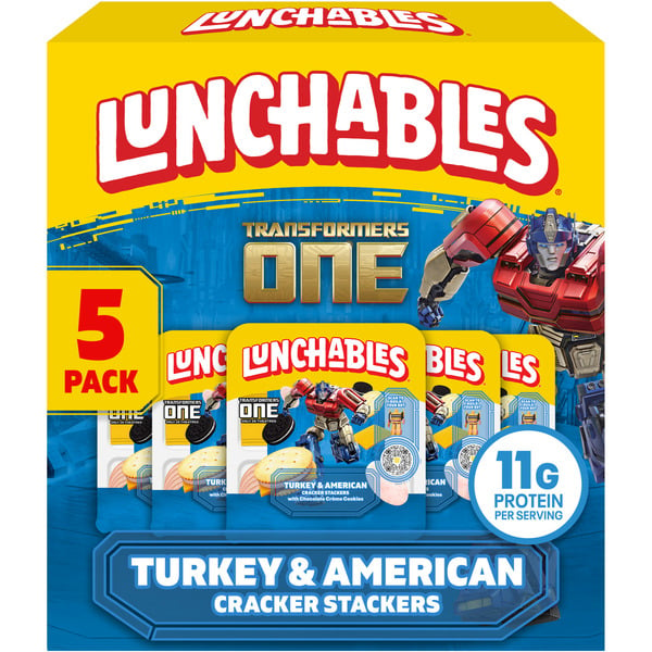 Lunchables Turkey and American Cheese Stackers with Chocolate Creme Sandwich Cookies hero