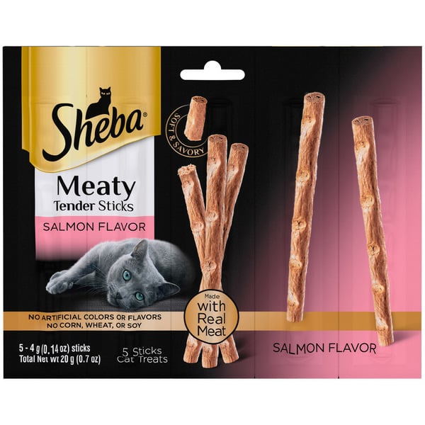 Cat Food & Care SHEBA PERFECT PORTIONS Meaty Tender Sticks Salmon Flavor Cat Treats hero