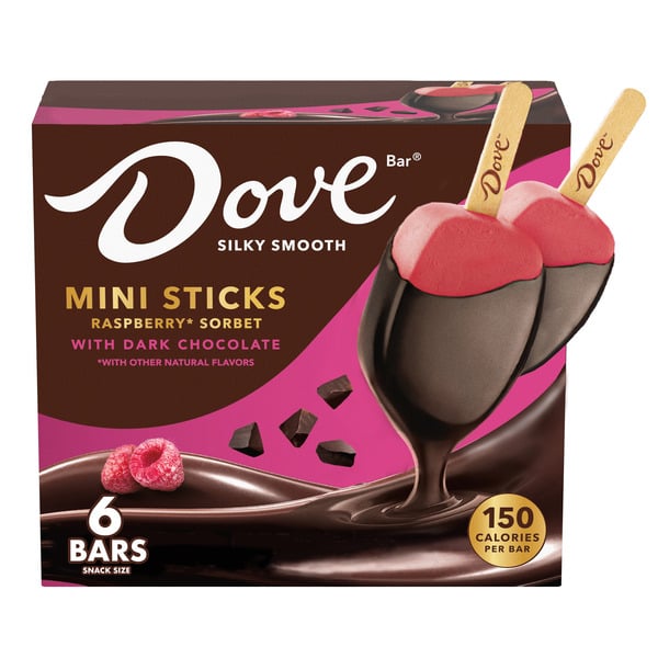 Ice Cream & Ice Dove Raspberry Sorbet with Dark Chocolate hero