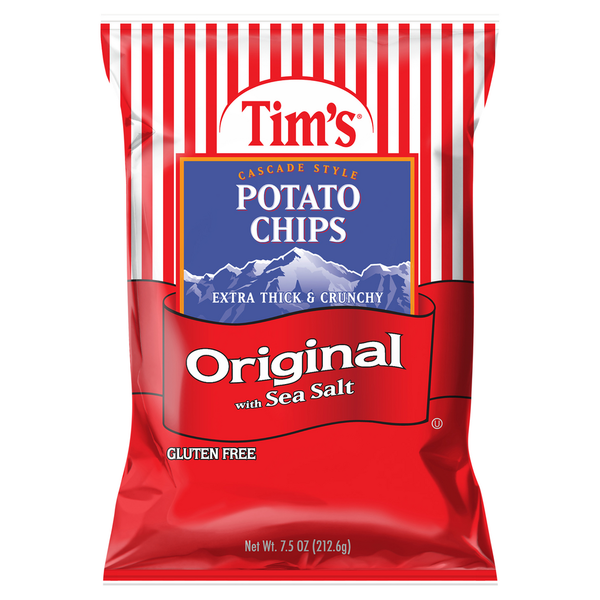 Chips & Pretzels Tim's  Cascade Style Original with Sea Salt Potato Chips hero