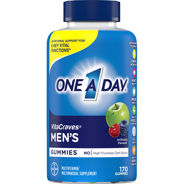 One A Day Multivitamin/Multimineral Supplement, Men's, Gummies hero