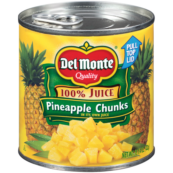 Canned Fruit & Applesauce Del Monte Pineapple Chunks, 100% Juice hero