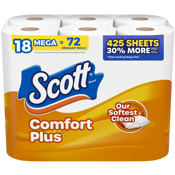 Paper Goods Scott ComfortPlus Toilet Paper, 1-Ply hero