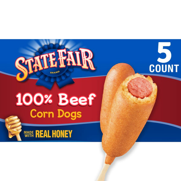 Frozen Appetizers & Sides State Fair 100% Beef Corn Dogs hero