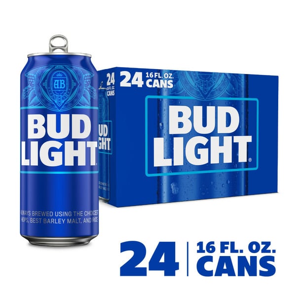 Domestic Beer Bud Light Lager Beer Cans hero