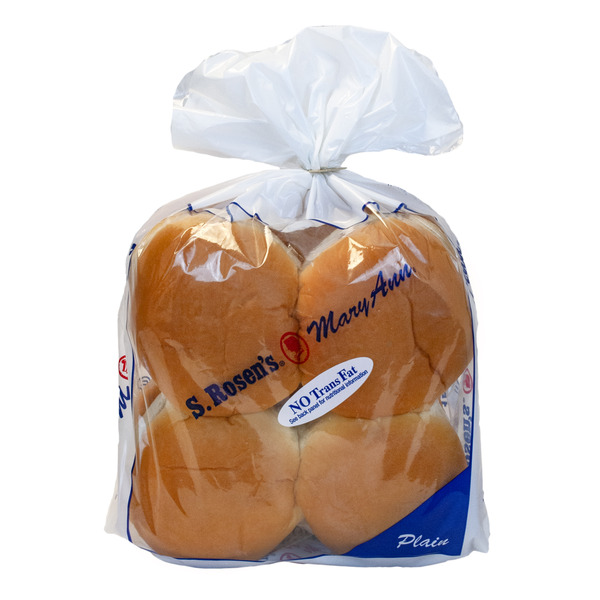 Breakfast Bakery S.Rosen's Plain Burger Buns hero