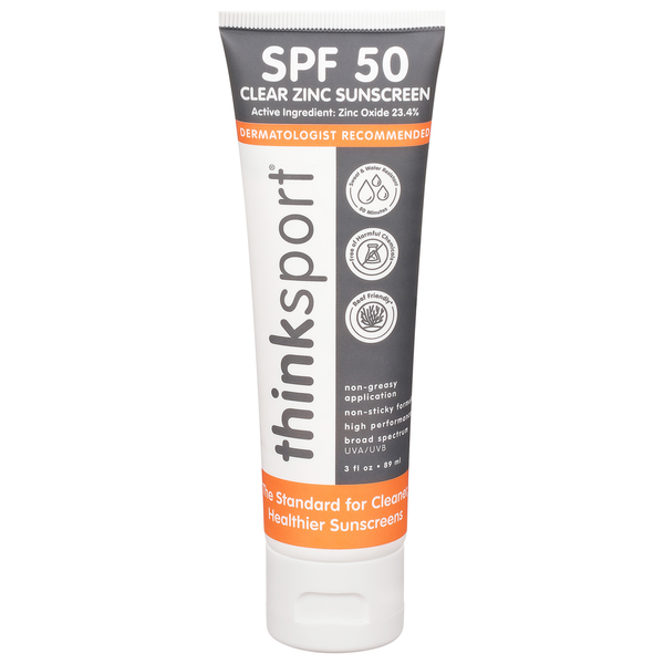 Beauty Thinksport Sunscreen, Clear Zinc, SPF 50 hero