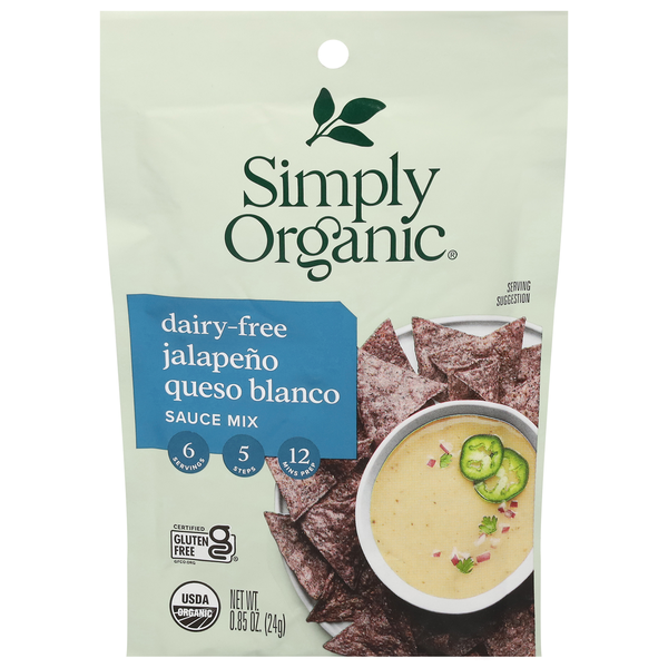 Salad Dressing & Toppings Simply Organic Sauce Mix, Dairy-Free, Jalapeno Queso Blanco hero